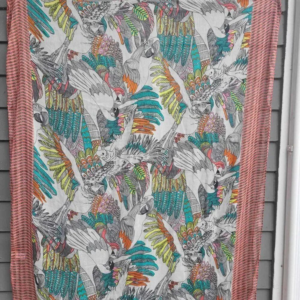 Target Parrot Print Polyester Large Scarf